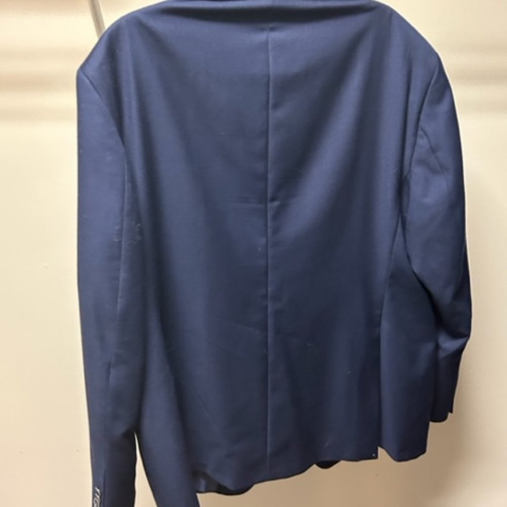 Mens 50R Slim Fit Joseph Abboud Navy Blazer Suit Jacket - Picture 5 of 9